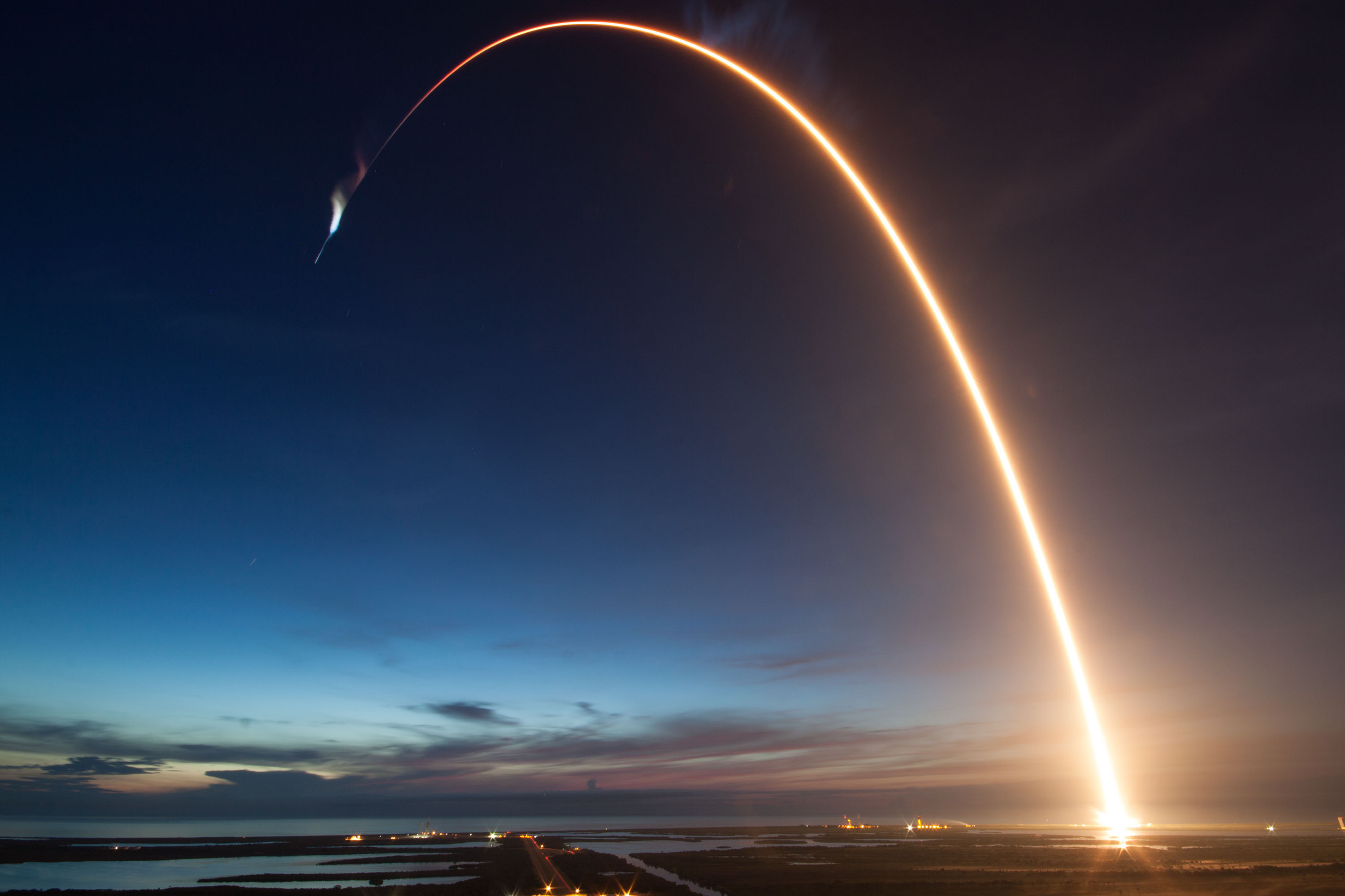 Lancement d'une fusée Falcon 9 de SpaceX'